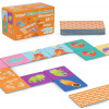 Click Europe Ltd boppi domino set, obrázková hra pre batoľatá - farebná hra domino s motívmi dinosaurov, vzdelávacia hračka domino pre deti