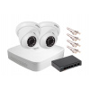 Dahua IP Surveillance Kit NVR 2 dome kamery 2MPx