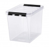 Úložný box, plastový, 14 l, čierne úchytky, SMARTSTORE Classic 11, priehľadný
