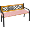 Sedák na lavici hladký - 40x120 cm - Kostička červená - Bellatex
