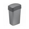 Odpadkový kôš CURVER, FLIP BIN, strieborná/sivá, 50 l