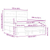 vidaXL Postel s matracom a lavicou Krémová 160x200 cm Textília - Krémová - 263449-280088