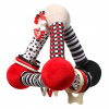 BabyOno plyšová edukačná hračka Tiny Yoga Triangle C More Collection čierna červená