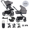 EASYWALKER SET Kočík 4v1 Harvey⁵ Pebble Grey XXL RWS + CYBEX Aton B2 i-Size
