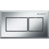 GEBERIT Square pneumatické podomietkové tlačidlo, oddialené ovládanie, pre dvojité splachovanie, brúsený chróm, s povrchovou úpravou easy-to-clean, 116.051.GH.1