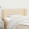 vidaXL Čelo postele so záhybmi krémový 103x23x78/88 cm látka - Krémová - 102667-202798