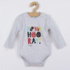 Dojčenské body s dlhým rukávom Koala Hip-Hip sivé / 74 (6-9m)