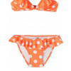 Detské plavky - Dva kusové oblečenie Zara 152 biela, oranžová (Zary Bikini Pumps Polka Dolls XXF__152)