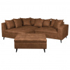 MID.YOU ROHOVÁ SEDACIA SÚPRAVA, textil, hnedá - Online Only obývacie izby - 001628000347