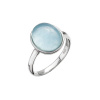 Strieborný prsteň ovál s pravým akvamarínom 15024.3 58