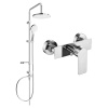 Mexen Erik sprchová sada nástenná s dažďovou sprchou a sprchovou batériou Alexa, chróm - 71240205-00
