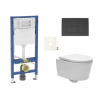 Závesný WC set Geberit do ľahkých stien / predstenová + WC SAT Brevis SIKOGESBRED50BL