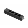 Power Frame 2xSCHUKO zásuvka 230V, 2xCustom, 0.2m kábel 1.5mm², GST18, čierny