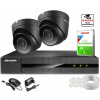 Súprava na monitorovanie Hikvision NVR-4CH- POE+IPCAM-T4_BLACK(x2)+1TB