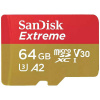 SanDisk Extreme pamäťová karta micro SDXC 64 GB Class 10, UHS-I, v30 Video Speed Class nárazuvzdorné , vodotesné; SDSQXAH-064G-GN6MA