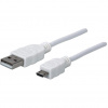 Manhattan 324069 USB kábel 1,8 m USB 2.0 USB A Micro-USB B Biela (324069)