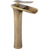 REA Laguna vysoká stojánková umývadlová batéria bez výpuste Antické Zlato REA-B8120