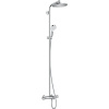 HANSGROHE Crometta S Showerpipe nástenný sprchový systém s vaňovým termostatom, horná sprcha 1jet 240 x 240 mm, ručná sprcha 2jet, chróm, 27320000