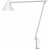 Lampa na pracovný stôl NJP LED 3000 K s bočným upevnením na dosku stola biela