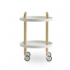 Normann Copenhagen Príručný stolík Block Table Ø 45 cm – biely/jaseň