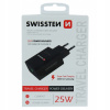 Cestovná nabíjačka Swissten USB-C (25W) - 22060400 - Čierna
