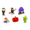 Halloweenska LED dekorácia na okno - gél - viac tvarov - 85 cm