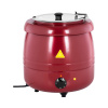Royal Catering Elektrický hrniec na polievku - 10 l - oceľ - červená farba RCST-9404