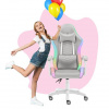 Sivo-biele detské kreslo s LED RGB podsvietením HELLS CHAIR HC-1000, HC__5907196010033