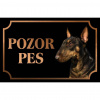 Bulteriér štandardný - Kovová tabuľka POZOR PES