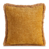 Obliečka na vankúš zo ženilkovej tkaniny v medovozlatej farbe BLANCA