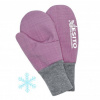 ESITO Zimné palcové rukavice softshell s baránkom antique pink Veľ. 3 - 5 rokov