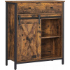 Komoda MUFART 70 x 30 x 80 cm čierna, odtiene matnej hnedej