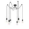 RENDL CINDY VI závesná čierna 230V LED E27 6x15W