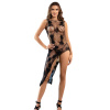 Subblime - 952129 fishnet with dress design and floral details black