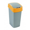 Odpadkový kôš CURVER, FLIP BIN, strieborný/žltý, 50 l
