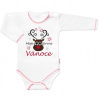 Baby Nellys Body dlhý rukáv Moje první Vánoce, Sob, biele, veľ. 86, 86 (12-18m)
