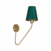 EUlight by MILAGRO Nástenné svietidlo Victoria, 1x zelené textilné tienidlo, g