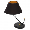 EUlight Stolná lampa Victoria, 1x čierne textilné tienidlo, b/g