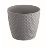 kvetináč 21,8cm ORIENT DOR220-405U sivý plastový PROSPERPLAST