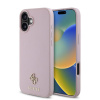 Zadný kryt Guess PU Grained 4G Small Metal Logo MagSafe pre iPhone 16 Pink