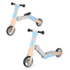Spokey WOO-RIDE MULTI – drevené detské odrážadlo a kolobežka 2v1, modré