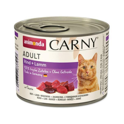 Animonda, Nemecko Animonda CARNY® cat Adult hovädzie a jahňa bal. 6 x 200 g konzerva