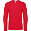 Pánske tričko s dlhým rukávom B&C Exact 190 - červené, S