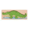 Bigjigs Toys Vkladacie puzzle krokodíl s číslami
