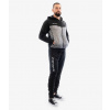 TUTA VISA MELANGE CON CAPPUCCIO POLARFLEECE súprava čierna-šedá 4XL