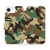 Flipové pouzdro Mobiwear - Apple iPhone 16e - V111P Maskáče (Knížkové flip pouzdro, obal, kryt na mobil Apple iPhone 16e - V111P Maskáče, materiál Umělá kůže + TPU - ochrana 360°, stojánek, silikonová