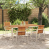 zahrada-XL 5-dielny záhradný jedálenský set z masívu akácie, vidaXL Exteriérový jedálenský stôl 180x90x75 cm z masívu akácie 3334809