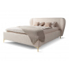 Wilsondo Čalúnená manželská posteľ s úložným priestorom Aliano 160x200 - krémová