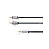 Kabel Jack 3.5mm stereo/2x Cinch 1m KRUGER & MATZ KM0309