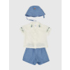 GAP Baby ľanový set Modrá 12-18M Modrá Modrá